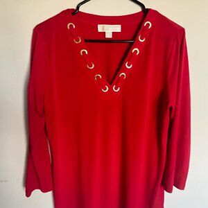 Michael Kors Scarlet Red Dressy Shirt